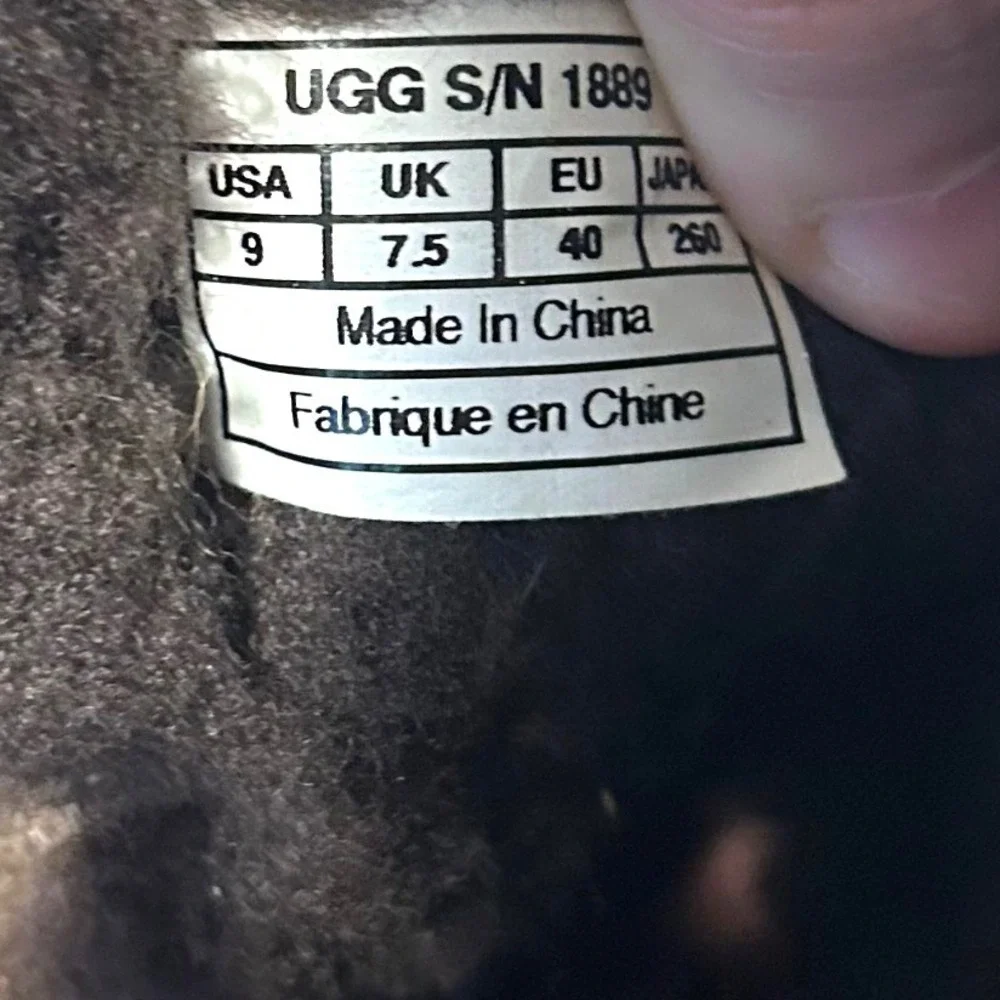 UGG Roslynn Zip Boots Women 9 Brown Suede Sheepskin Mid Calf Winter Cozy